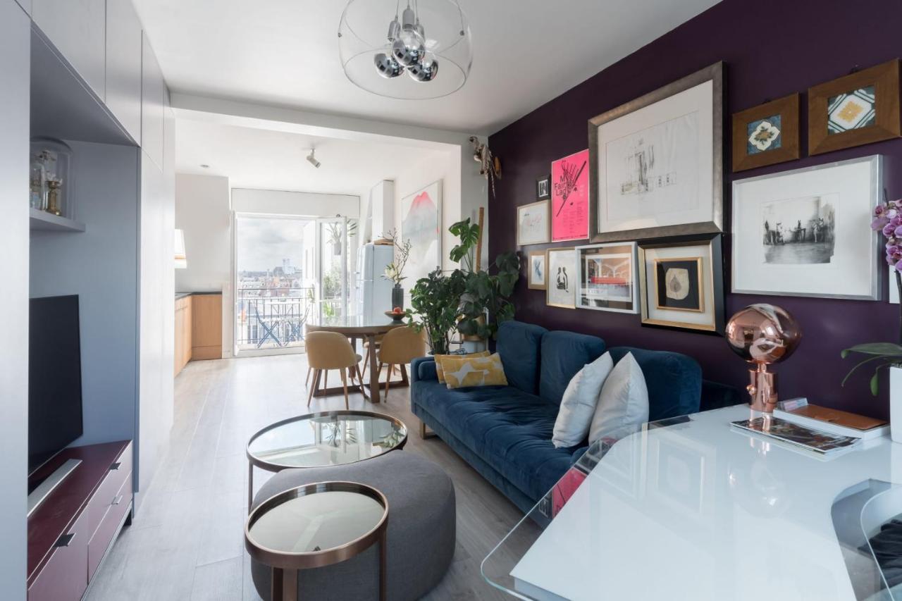 Bright And Homely 1 Bedroom Rooftop Apartment In The Marais In 파리 외부 사진