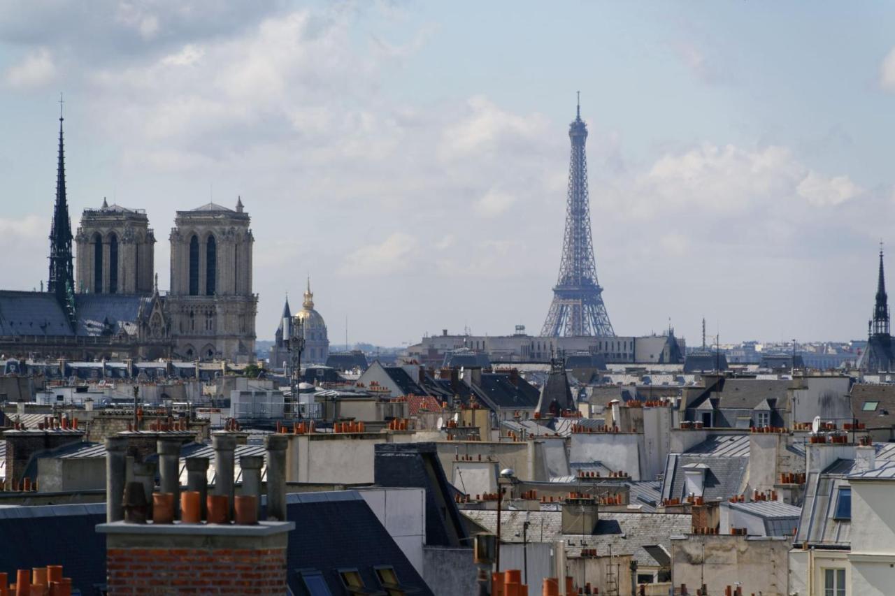 Bright And Homely 1 Bedroom Rooftop Apartment In The Marais In 파리 외부 사진